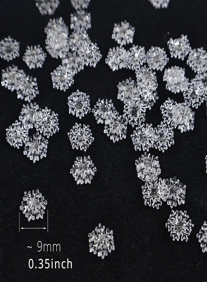 UCCASA 100Pcs Christmas Nail Charms 3D Resin Nail Art Supplies for Acrylic Nails Cute White Snowflake Nail Gems and Charms Kawaii Nail Charms Cute Nail Jewelry for Women DIY Nail Art Decoration Accessories - Image 2